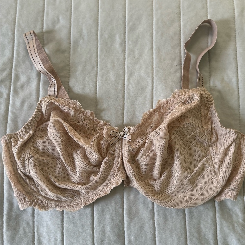 Chantelle Lace Underwire Bra in Light Tan